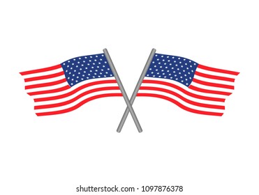 Usa Flags Logo Vector Stock Vector (Royalty Free) 1097876378