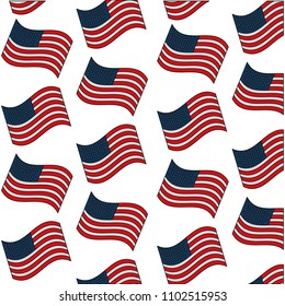 USA flags pattern background