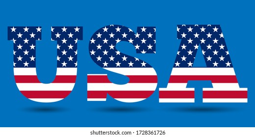 USA font design from nation flag