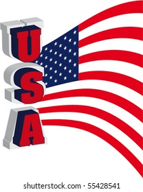 USA font flag