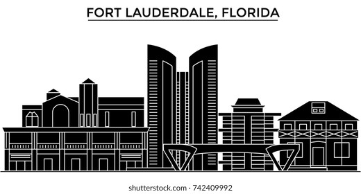 fort lauderdale skyline images stock photos vectors shutterstock https www shutterstock com image vector usa fort lauderdale florida architecture vector 742409992