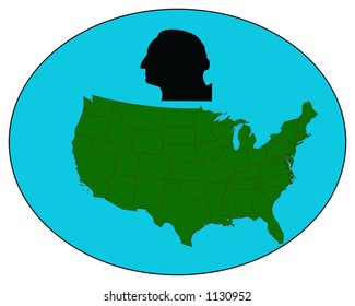 USA with George Washington