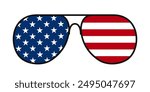 USA glasses, independence day symbol, stripes and stars sunglasses, aviator sunglasses, America, american, american flag