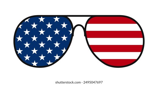 USA glasses, independence day symbol, stripes and stars sunglasses, aviator sunglasses, America, american, american flag