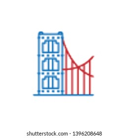 USA, golden gate icon. Element of USA culture icon. Thin line icon for website design and development, app development. Premium icon