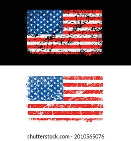 USA Grunge Distressed Vector Flag