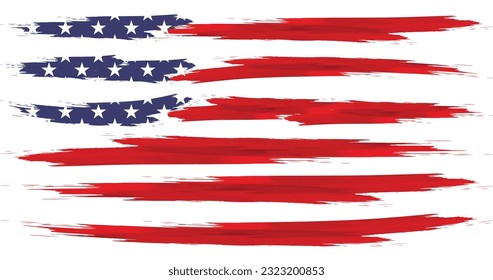 USA Grunge flag 4th of july America Independence day element