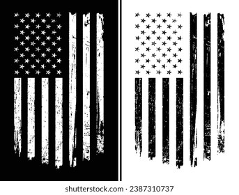 USA Grunge Flag. American Distressed Flag.