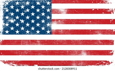 Usa Grunge flag, united states Flag. vector Background Illustration
