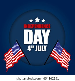 USA Happy Independence Day, 4th of July. Vector Illustration. Suitable for poster, banner, campaign, and greeting card
