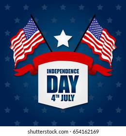USA Happy Independence Day, 4th of July. Vector Illustration. Suitable for poster, banner, campaign, and greeting card
