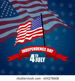USA Happy Independence Day, 4th of July. Vector Illustration. Suitable for poster, banner, campaign, and greeting card
