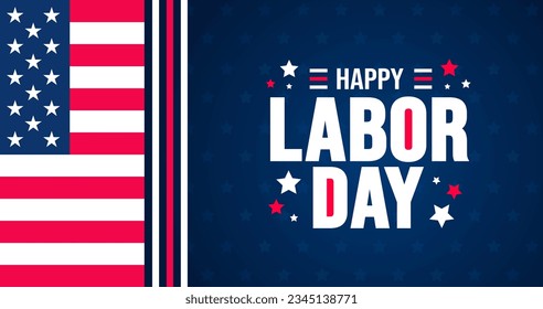 usa happy labor day background desgin template. Holiday concept. background, banner, placard, card, and poster design template with text inscription and standard color. vector illustration.