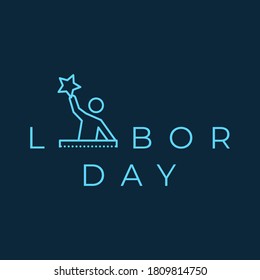 USA happy Labor day text design for advertising template. Vector illustration 