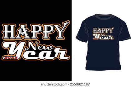 USA Happy new year 2025 custom T shirt design