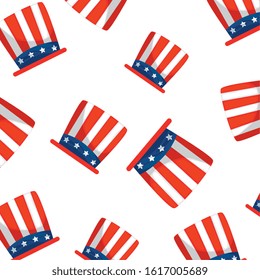 Usa hats background design, United states america independence labor day nation us country and national theme Vector illustration