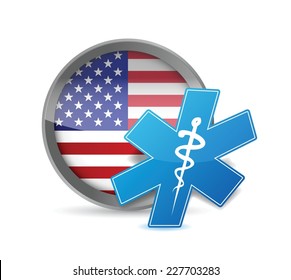 usa health concept illustration design over a white background