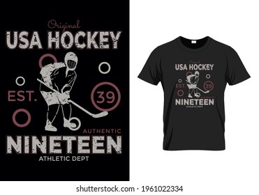 USA Hockey for hockey t-shirt design, 