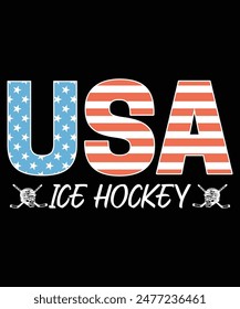 Usa Ice Hockey T-shirt Design, Ice Hockey Shirts