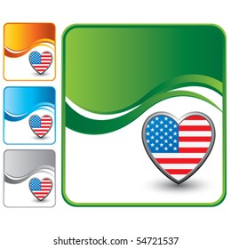 fondo de onda de color de icono de usa