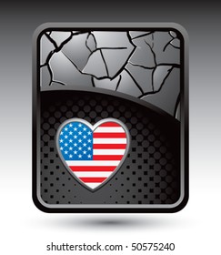usa icon gray cracked backdrop