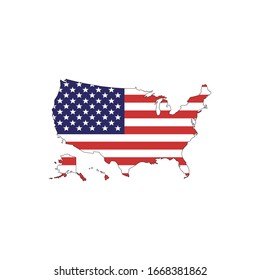 USA icon isolated. Symbol, logo illustration for mobile concept and web design.