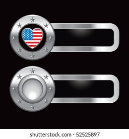 usa icon metal banners