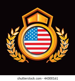 usa icon orange and black royal display