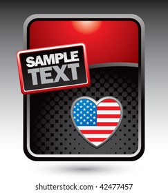 usa icon red stylized template
