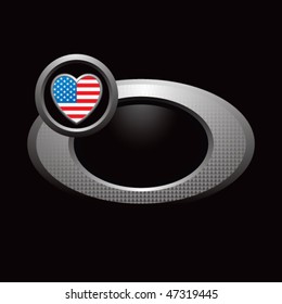 usa icon round gray banner