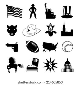 USA Icon Set Eps10 Vector