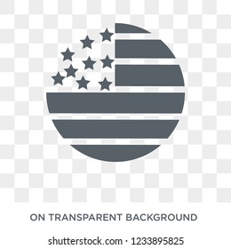 Usa icon. Trendy flat vector Usa icon on transparent background from United States of America collection. 