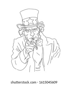 Usa Icon Uncle Sam Illustrated Vector Stock Vector (Royalty Free ...