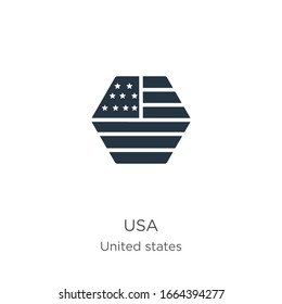 Usa icon vector. Trendy flat usa icon from united states collection isolated on white background. Vector illustration can be used for web and mobile graphic design, logo, eps10