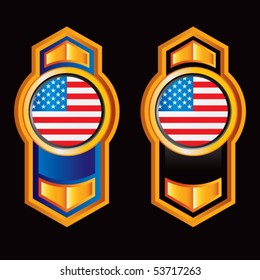 usa icon vertical orange arrows with blue and black lining