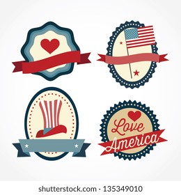 USA Icons collections and concepts. Vector Illustrations