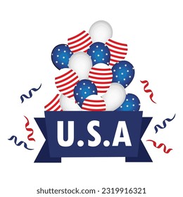 USA illustration vector graphic. 4th of july celebration. Perfect for america independence day celebration