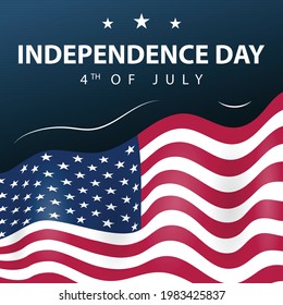 USA Indeoendence day poster. 4 July. Vector illustration