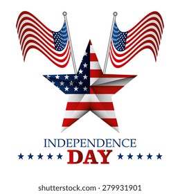USA independece day card design, vector illustration.