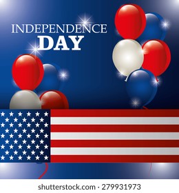 USA independece day card design, vector illustration.