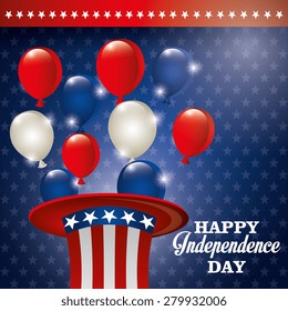 USA independece day card design, vector illustration.