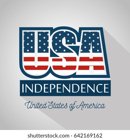 USA independence card