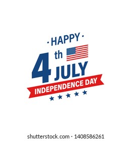 USA Independence Day 4th of July holiday. United states of America flag. Happy independence day banner. Memorial day. American background. Vector illustration.