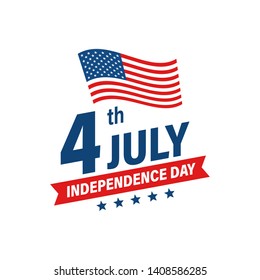 USA Independence Day 4th of July holiday. United states of America flag. Happy independence day banner. Memorial day. American background. Vector illustration.