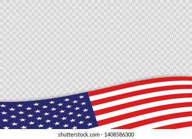 USA Independence Day 4th of July holiday. United states of America flag. Happy independence day banner. Memorial day. American background. Vector illustration.
