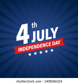 USA Independence Day 4th of July holiday. United states of America flag. Happy independence day banner. Memorial day. American background. Vector illustration.