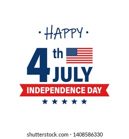 USA Independence Day 4th of July holiday. United states of America flag. Happy independence day banner. Memorial day. American background. Vector illustration.