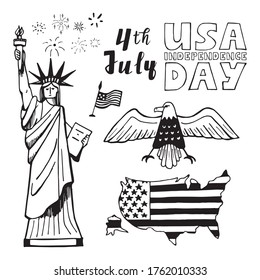 USA Independence day. 4th July