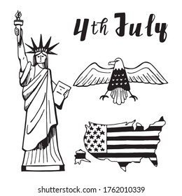 USA Independence day. 4th July