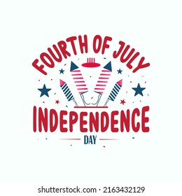 Usa Independence day 4th of July background with us flag premium Vector. National holiday Festive illustration.